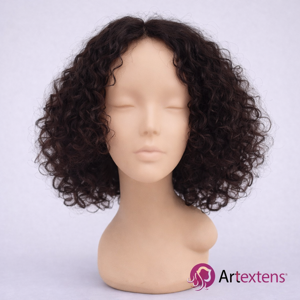 Peluca Semi Oncológica Rizada 35 cm · Belleza Natural que Acompaña y Reconforta