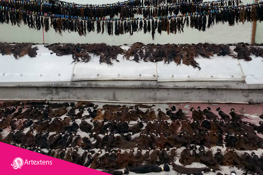 CABELLO  natural virgen para extensiones a granel  (Kilogramo)