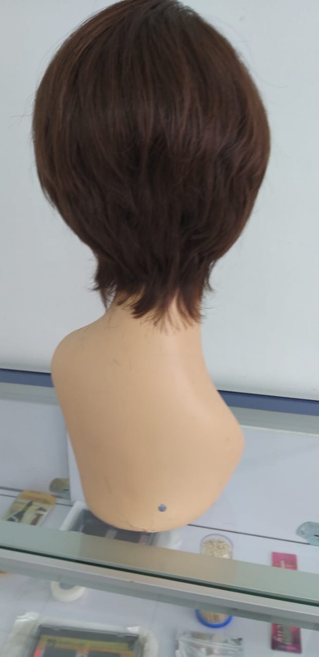 PELUCA económica, 20 cm largo, con fleco