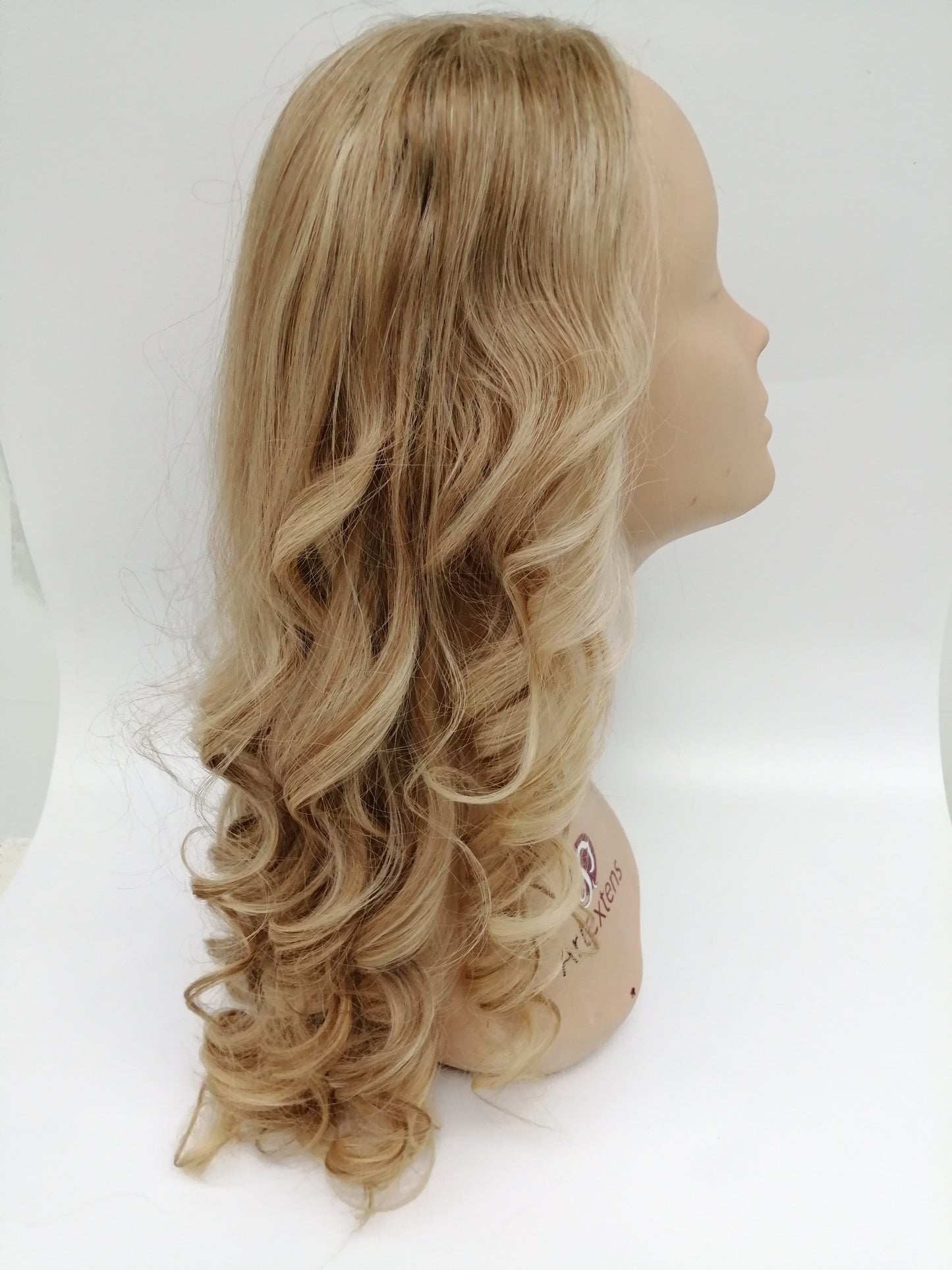 PELUCA económica, rubia, 50 cm de largo