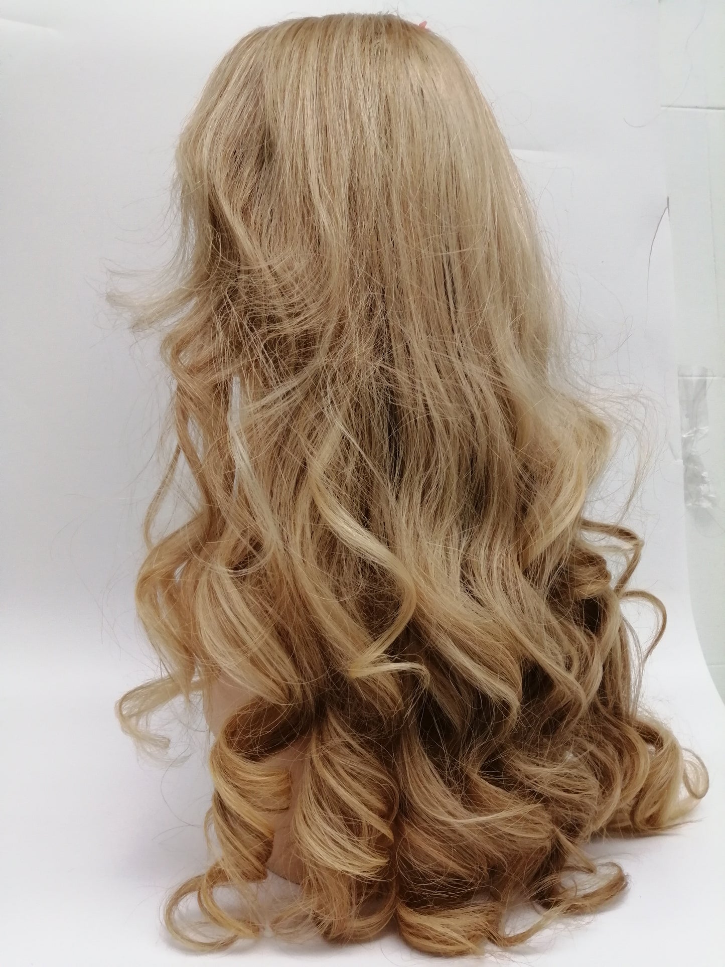 PELUCA económica, rubia, 50 cm de largo